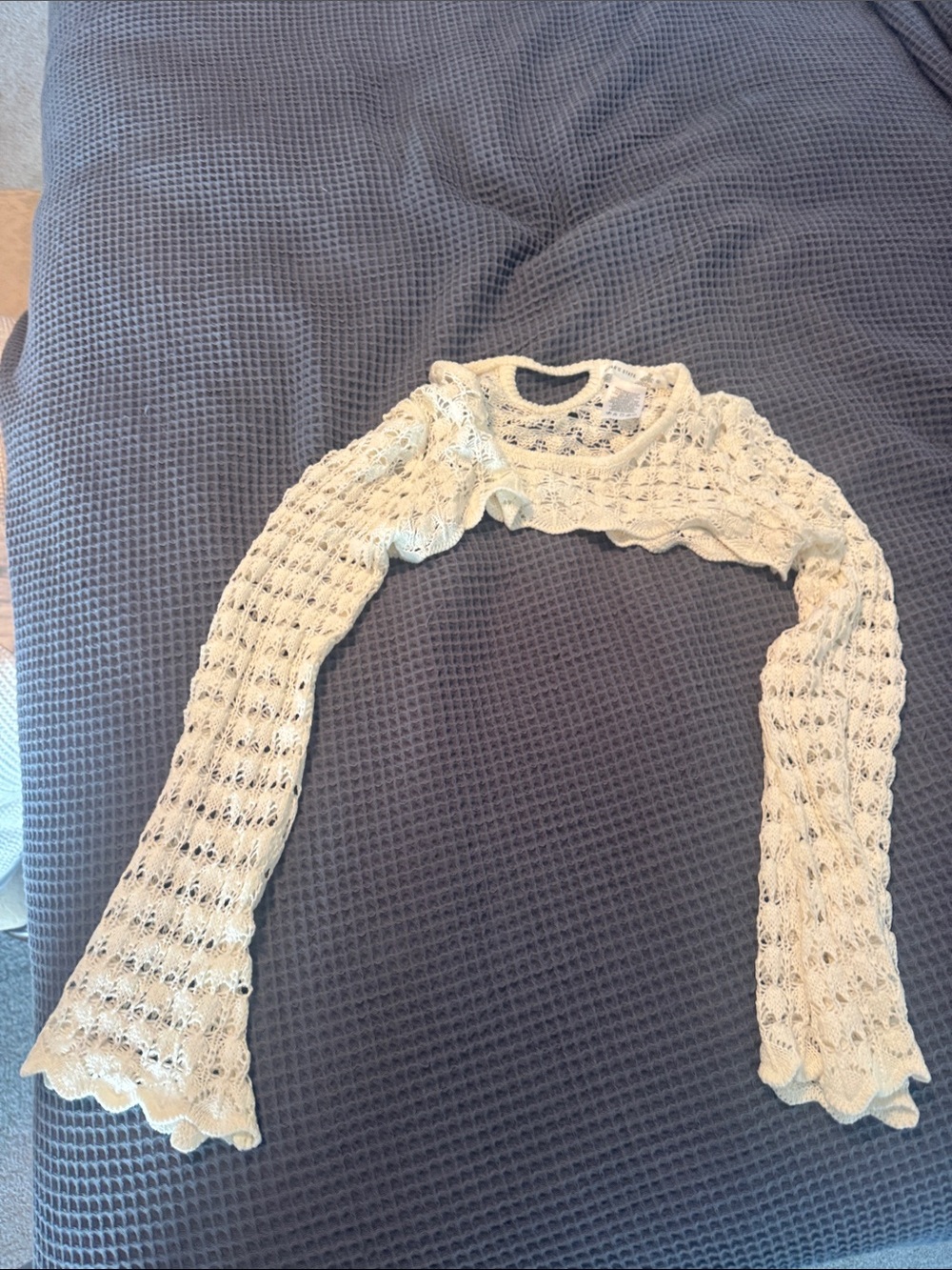 Altar'd State Cream Crochet Lace Bolero